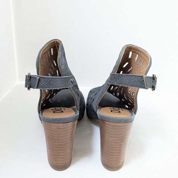 Diba slate blue leather sandal booties - Picture 6 of 16